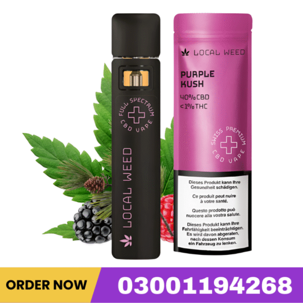 Local Weed CBD Vape | Purple Kush (Vollspektrum, CBD 40% / THC <1%) In Pakistan