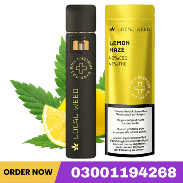 Local Weed CBD Vape | Lemon Haze (Vollspektrum, CBD 40% / THC < 1%) In Pakistan